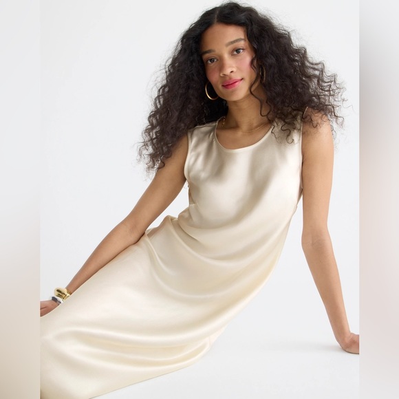 J.Crew Collection limited-edition Carolyn slip dress in luster crepe - Picture 2 of 12